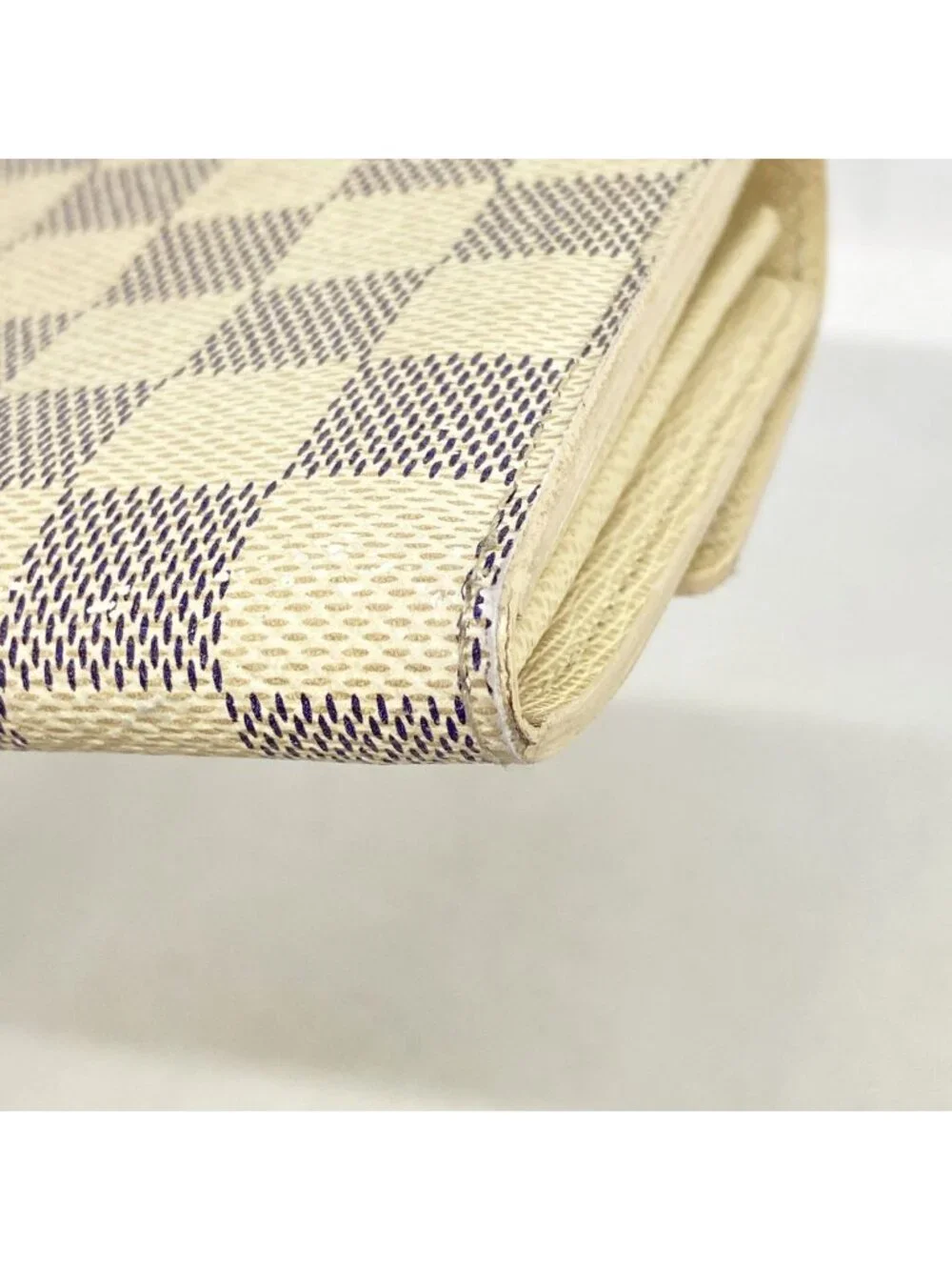 Louis Vuitton Wallet Damier Azur Portefeuille Sarah White